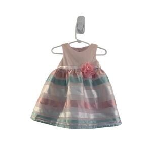 PURPLE ROSE Girl’s Pink Pastel Dress / Size: 12 Months